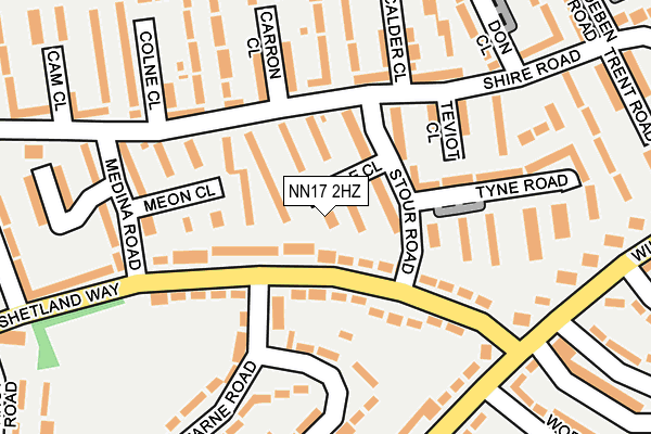 NN17 2HZ map - OS OpenMap – Local (Ordnance Survey) NN17 2HZ map - OS OpenMap – Local (Ordnance Survey)
