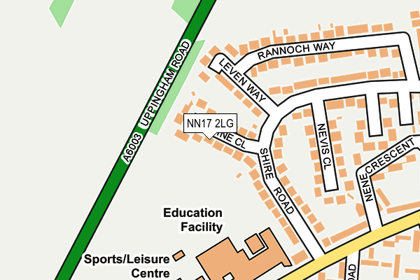 NN17 2LG map - OS OpenMap – Local (Ordnance Survey)