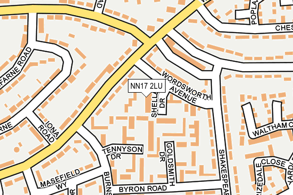 NN17 2LU map - OS OpenMap – Local (Ordnance Survey) NN17 2LU map - OS OpenMap – Local (Ordnance Survey)
