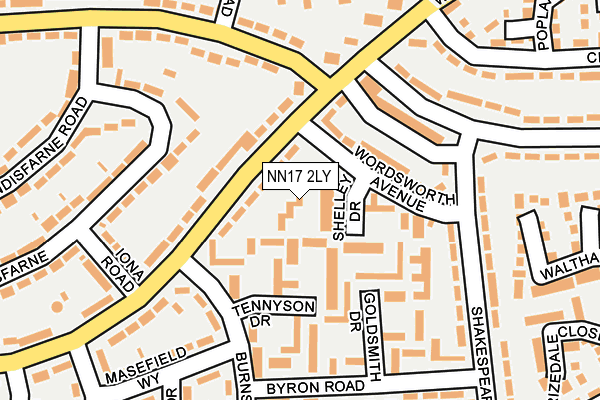 NN17 2LY map - OS OpenMap – Local (Ordnance Survey) NN17 2LY map - OS OpenMap – Local (Ordnance Survey)