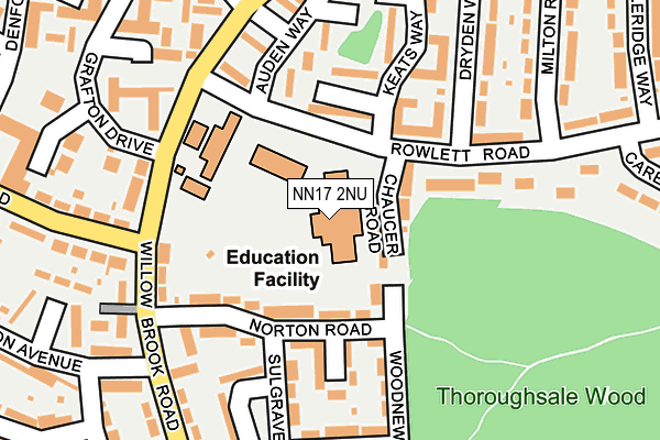 NN17 2NU map - OS OpenMap – Local (Ordnance Survey) NN17 2NU map - OS OpenMap – Local (Ordnance Survey)