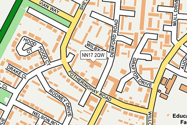 NN17 2QW map - OS OpenMap – Local (Ordnance Survey) NN17 2QW map - OS OpenMap – Local (Ordnance Survey)