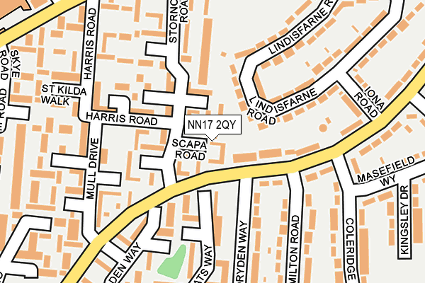 NN17 2QY map - OS OpenMap – Local (Ordnance Survey) NN17 2QY map - OS OpenMap – Local (Ordnance Survey)