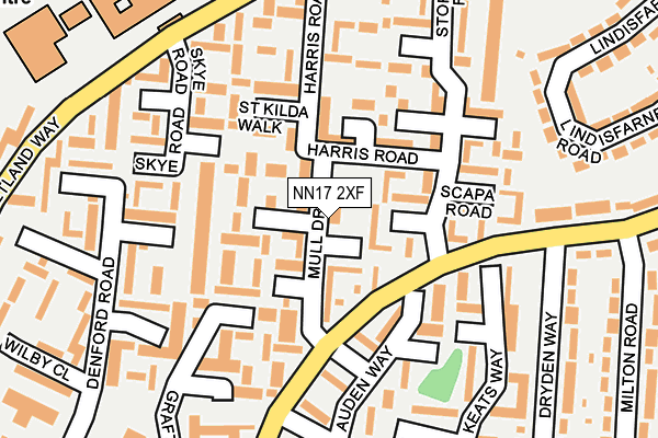 NN17 2XF map - OS OpenMap – Local (Ordnance Survey) NN17 2XF map - OS OpenMap – Local (Ordnance Survey)