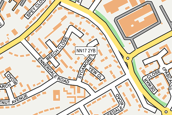 NN17 2YB map - OS OpenMap – Local (Ordnance Survey) NN17 2YB map - OS OpenMap – Local (Ordnance Survey)