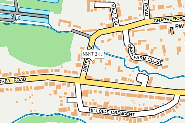 NN17 3HJ map - OS OpenMap – Local (Ordnance Survey) NN17 3HJ map - OS OpenMap – Local (Ordnance Survey)
