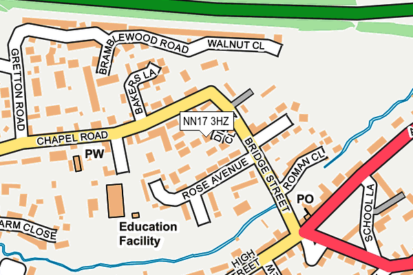 NN17 3HZ map - OS OpenMap – Local (Ordnance Survey) NN17 3HZ map - OS OpenMap – Local (Ordnance Survey)