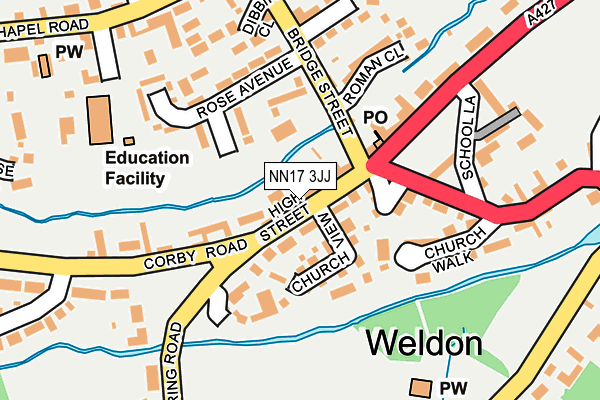 NN17 3JJ map - OS OpenMap – Local (Ordnance Survey) NN17 3JJ map - OS OpenMap – Local (Ordnance Survey)