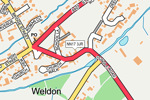 NN17 3JR map - OS OpenMap – Local (Ordnance Survey)
