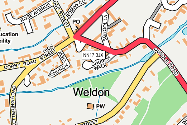 NN17 3JX map - OS OpenMap – Local (Ordnance Survey) NN17 3JX map - OS OpenMap – Local (Ordnance Survey)
