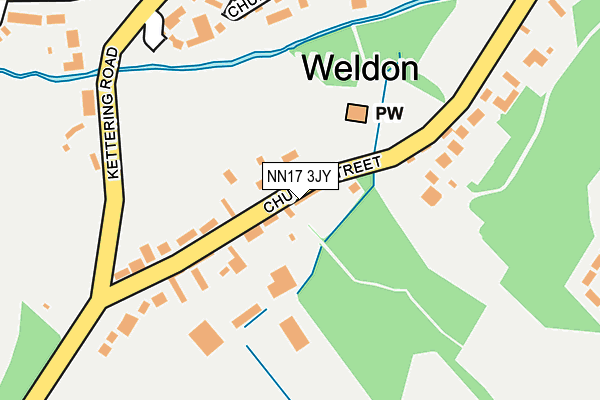 NN17 3JY map - OS OpenMap – Local (Ordnance Survey)