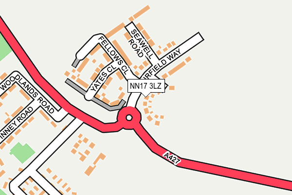 NN17 3LZ map - OS OpenMap – Local (Ordnance Survey) NN17 3LZ map - OS OpenMap – Local (Ordnance Survey)
