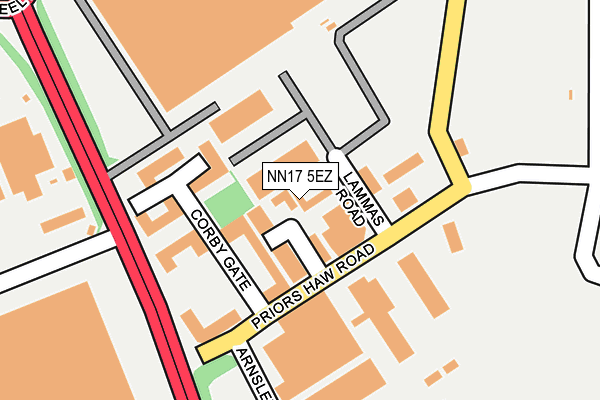 NN17 5EZ map - OS OpenMap – Local (Ordnance Survey) NN17 5EZ map - OS OpenMap – Local (Ordnance Survey)