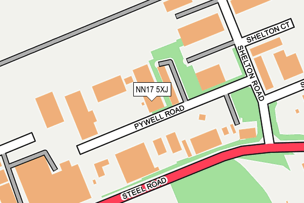 NN17 5XJ map - OS OpenMap – Local (Ordnance Survey) NN17 5XJ map - OS OpenMap – Local (Ordnance Survey)