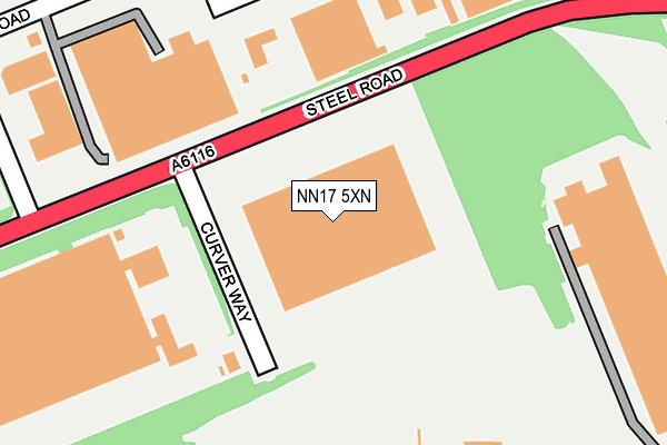 NN17 5XN map - OS OpenMap – Local (Ordnance Survey) NN17 5XN map - OS OpenMap – Local (Ordnance Survey)
