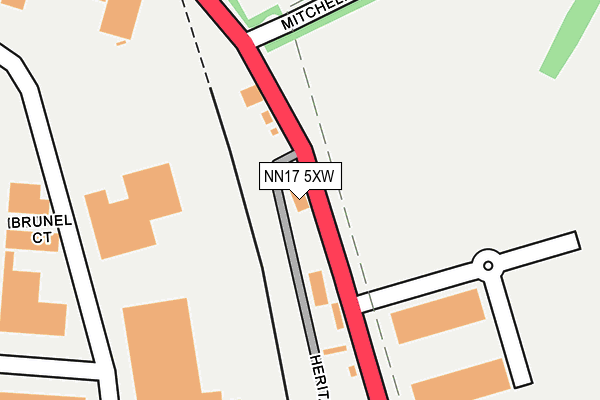 NN17 5XW map - OS OpenMap – Local (Ordnance Survey) NN17 5XW map - OS OpenMap – Local (Ordnance Survey)