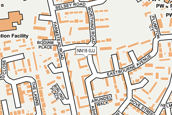 NN18 0JJ map - OS OpenMap – Local (Ordnance Survey)
