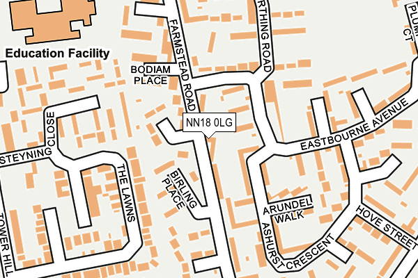 NN18 0LG map - OS OpenMap – Local (Ordnance Survey)