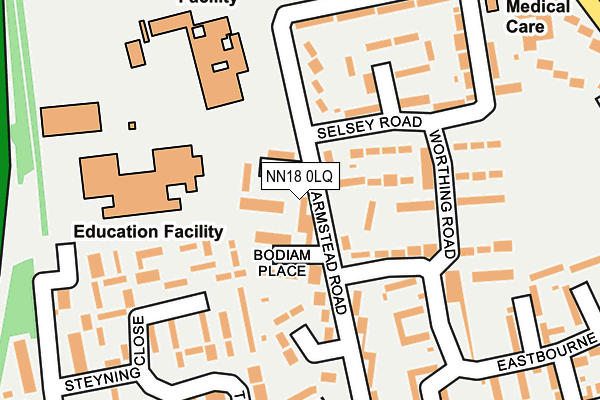 NN18 0LQ map - OS OpenMap – Local (Ordnance Survey)