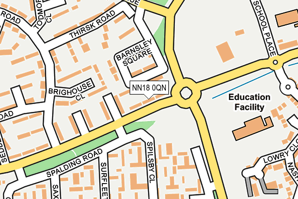 NN18 0QN map - OS OpenMap – Local (Ordnance Survey)
