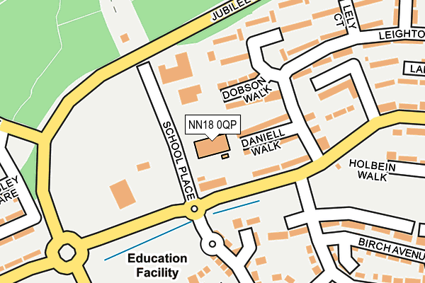 NN18 0QP map - OS OpenMap – Local (Ordnance Survey)