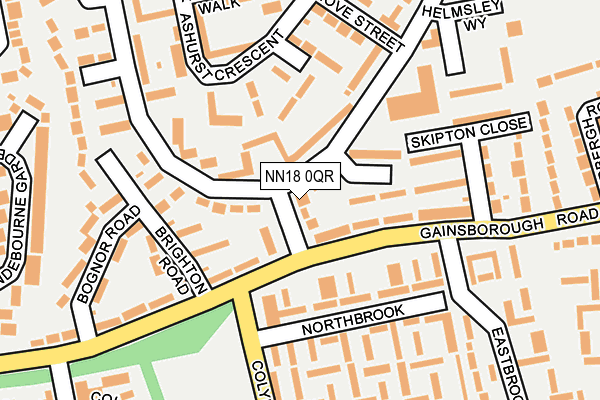 NN18 0QR map - OS OpenMap – Local (Ordnance Survey)
