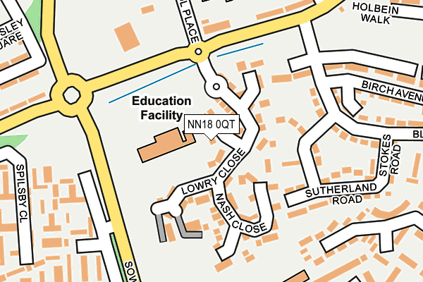 NN18 0QT map - OS OpenMap – Local (Ordnance Survey) NN18 0QT map - OS OpenMap – Local (Ordnance Survey)