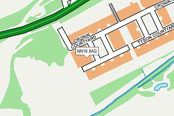 NN18 8AG map - OS OpenMap – Local (Ordnance Survey) NN18 8AG map - OS OpenMap – Local (Ordnance Survey)