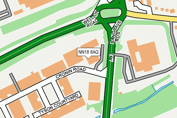 NN18 8AQ map - OS OpenMap – Local (Ordnance Survey) NN18 8AQ map - OS OpenMap – Local (Ordnance Survey)
