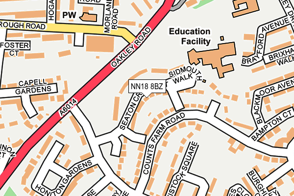 NN18 8BZ map - OS OpenMap – Local (Ordnance Survey) NN18 8BZ map - OS OpenMap – Local (Ordnance Survey)