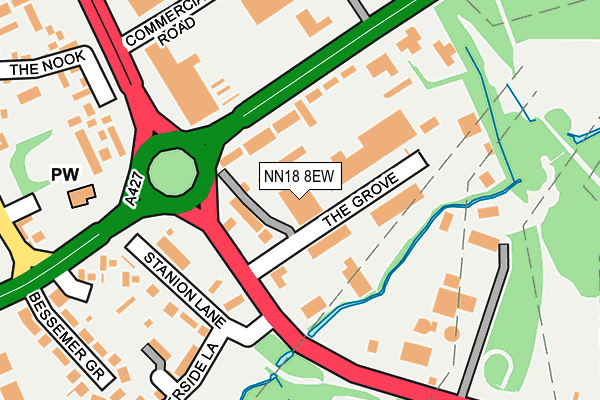 NN18 8EW map - OS OpenMap – Local (Ordnance Survey) NN18 8EW map - OS OpenMap – Local (Ordnance Survey)