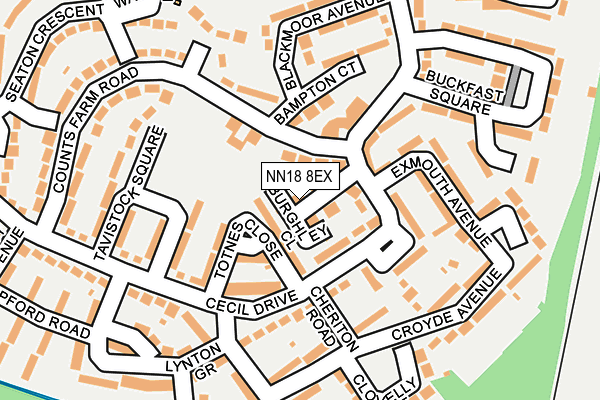 NN18 8EX map - OS OpenMap – Local (Ordnance Survey) NN18 8EX map - OS OpenMap – Local (Ordnance Survey)