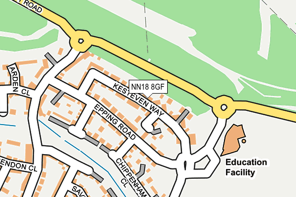 NN18 8GF map - OS OpenMap – Local (Ordnance Survey) NN18 8GF map - OS OpenMap – Local (Ordnance Survey)