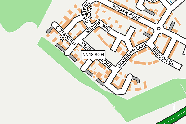 NN18 8GH map - OS OpenMap – Local (Ordnance Survey) NN18 8GH map - OS OpenMap – Local (Ordnance Survey)