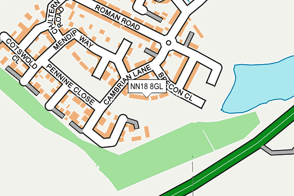 NN18 8GL map - OS OpenMap – Local (Ordnance Survey) NN18 8GL map - OS OpenMap – Local (Ordnance Survey)