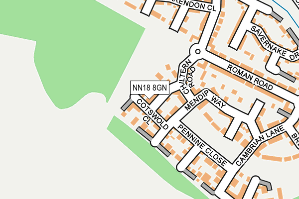 NN18 8GN map - OS OpenMap – Local (Ordnance Survey) NN18 8GN map - OS OpenMap – Local (Ordnance Survey)