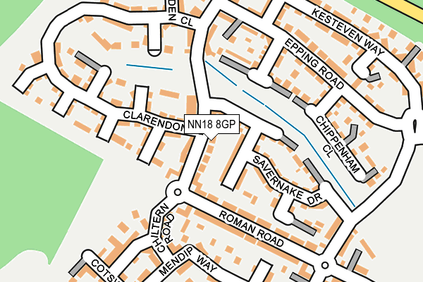 NN18 8GP map - OS OpenMap – Local (Ordnance Survey) NN18 8GP map - OS OpenMap – Local (Ordnance Survey)