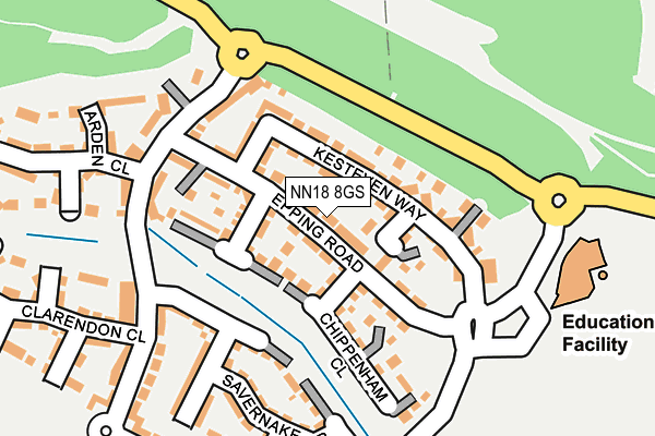 NN18 8GS map - OS OpenMap – Local (Ordnance Survey) NN18 8GS map - OS OpenMap – Local (Ordnance Survey)