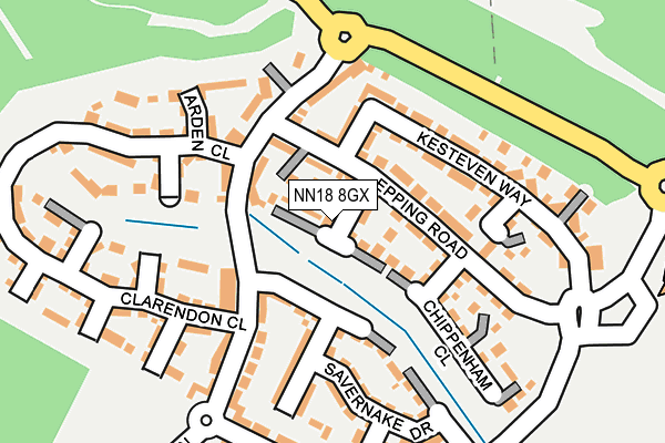 NN18 8GX map - OS OpenMap – Local (Ordnance Survey) NN18 8GX map - OS OpenMap – Local (Ordnance Survey)