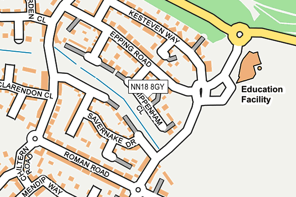 NN18 8GY map - OS OpenMap – Local (Ordnance Survey) NN18 8GY map - OS OpenMap – Local (Ordnance Survey)