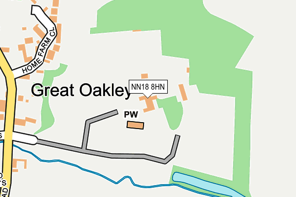 NN18 8HN map - OS OpenMap – Local (Ordnance Survey)
