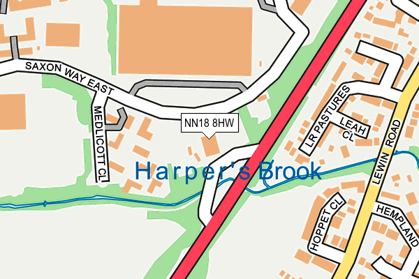 NN18 8HW map - OS OpenMap – Local (Ordnance Survey) NN18 8HW map - OS OpenMap – Local (Ordnance Survey)