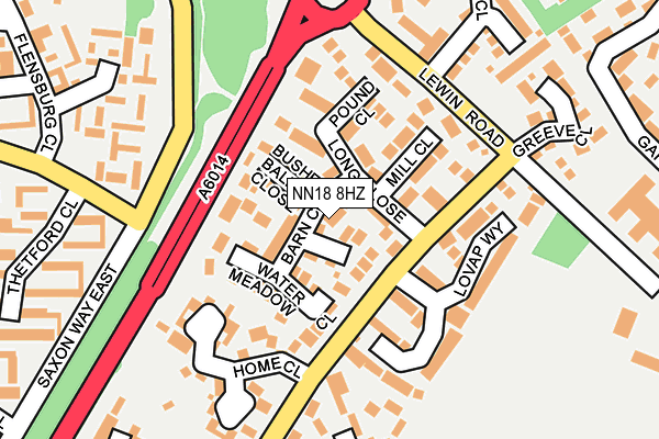 NN18 8HZ map - OS OpenMap – Local (Ordnance Survey) NN18 8HZ map - OS OpenMap – Local (Ordnance Survey)