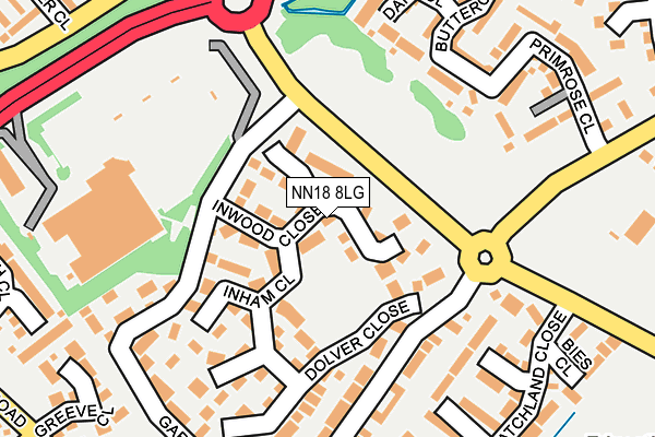 NN18 8LG map - OS OpenMap – Local (Ordnance Survey) NN18 8LG map - OS OpenMap – Local (Ordnance Survey)