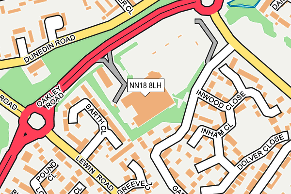 NN18 8LH map - OS OpenMap – Local (Ordnance Survey) NN18 8LH map - OS OpenMap – Local (Ordnance Survey)