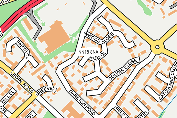 NN18 8NA map - OS OpenMap – Local (Ordnance Survey) NN18 8NA map - OS OpenMap – Local (Ordnance Survey)