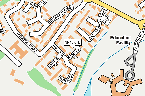 NN18 8NJ map - OS OpenMap – Local (Ordnance Survey) NN18 8NJ map - OS OpenMap – Local (Ordnance Survey)