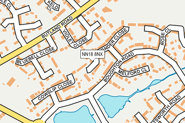 NN18 8NX map - OS OpenMap – Local (Ordnance Survey) NN18 8NX map - OS OpenMap – Local (Ordnance Survey)