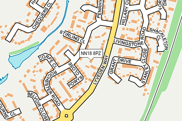 NN18 8PZ map - OS OpenMap – Local (Ordnance Survey) NN18 8PZ map - OS OpenMap – Local (Ordnance Survey)