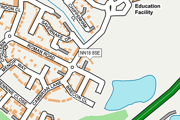 NN18 8SE map - OS OpenMap – Local (Ordnance Survey) NN18 8SE map - OS OpenMap – Local (Ordnance Survey)